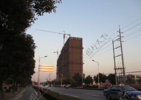 建筑护栏高楼大厦图片
