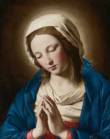 圣母祈祷图片