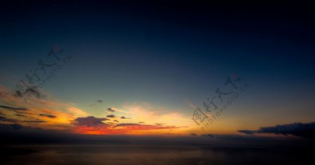唯美夕阳大海图片