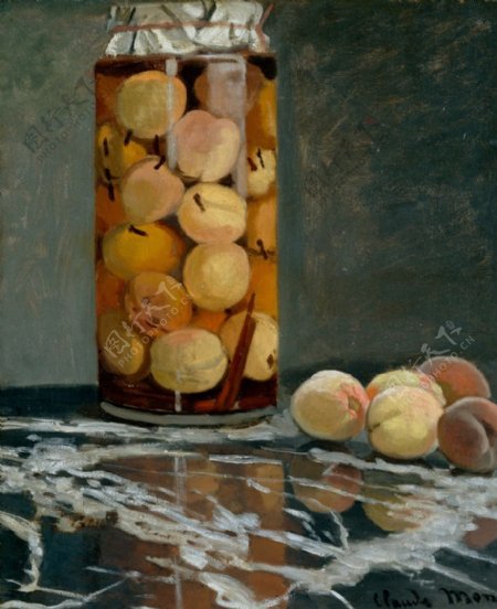 克劳德183莫奈作品桃子罐图片
