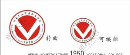 河南工业贸易职业学院校徽图片