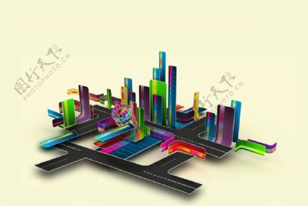 PSD分层虚拟建筑图片