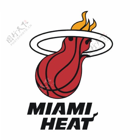 矢量NBA球队标志大全迈阿密热火图片