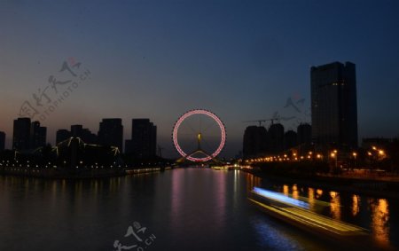 天津夜景图片