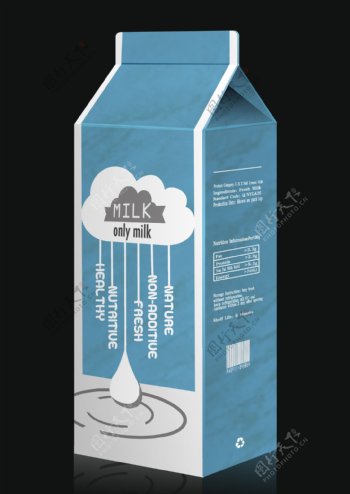 盒装牛奶包装设计图片