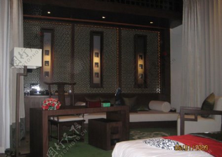 中式酒店卧室图片
