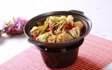 干锅菜花图片