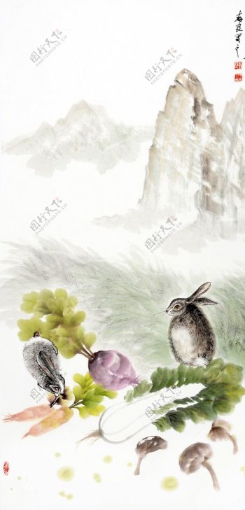 兔子蔬菜图片
