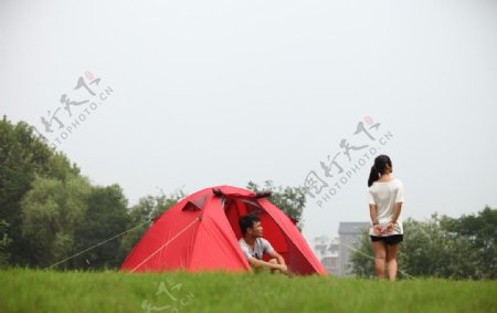 帐篷外景图片