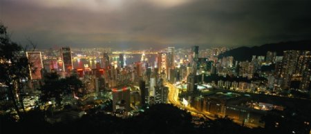 香港夜景一角图片