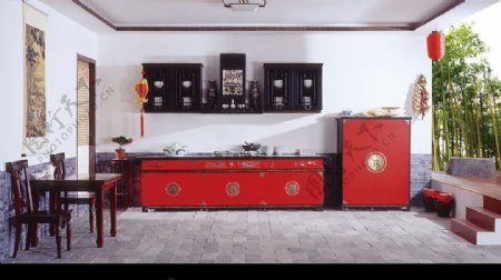 中式橱柜图片