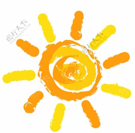橙黄色阳光图片