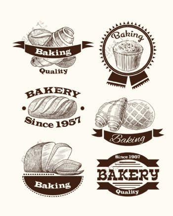 面包蛋糕店糕点图标图片