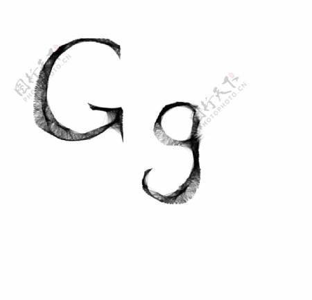 蜘蛛网字体G图片