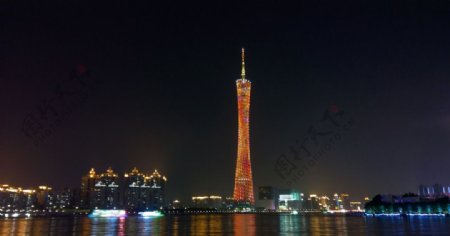 广州塔夜景图片