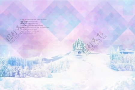 雪景城堡图片