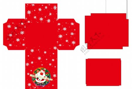 圣诞节红色雪花展示盒图片