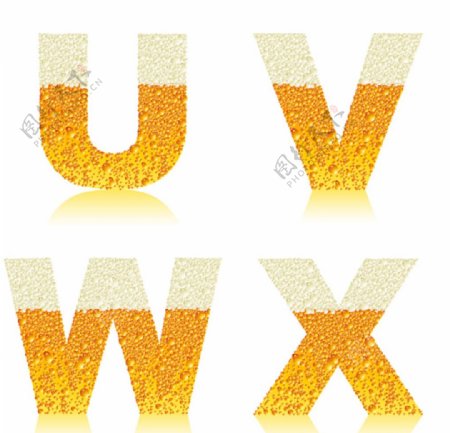 uvwx字母设计图片