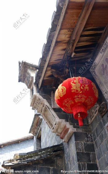 中国风古典建筑屋檐图片