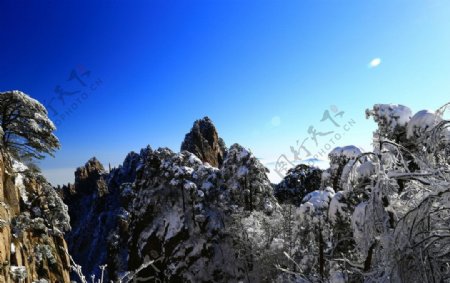 黄山雪景图片