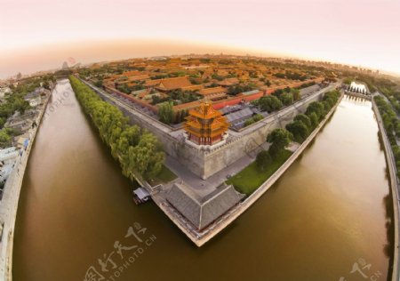 俯瞰北京故宫图片