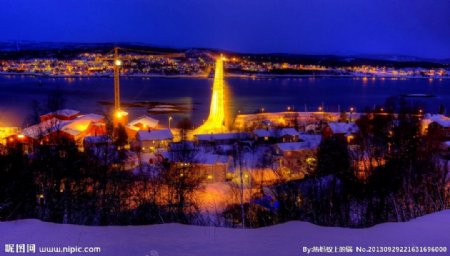 挪威信佳村庄高清摄影图片