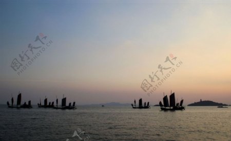 太湖帆影图片
