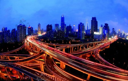 上海延安路高架立交图片