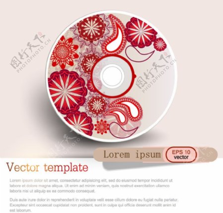 梦幻花纹花朵cd封面设计图片