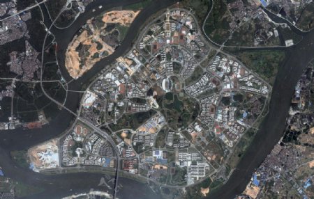 环岛卫星图图片