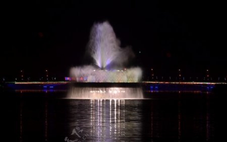 夜景喷泉河源图片