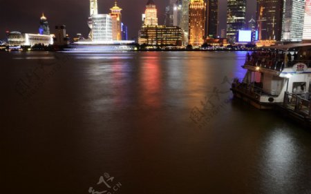 黄浦江夜景图片