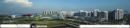 亚运城横幅全景图片