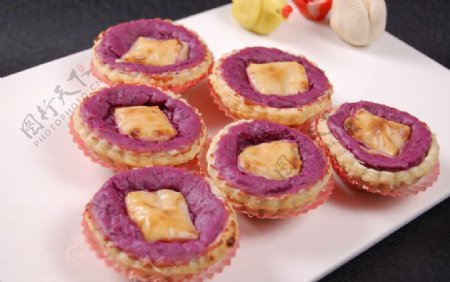 威化芝士紫薯蛋挞图片