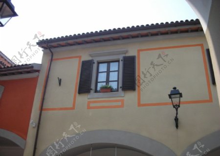 佛罗伦萨小镇意式窗户图片