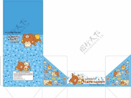 韩国卡通文具包装熊图片