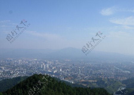 中坡山远眺怀化市区图片