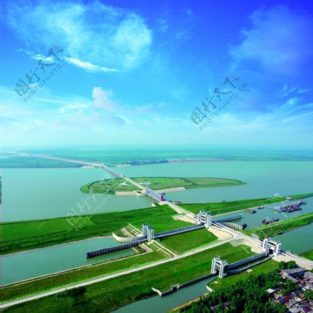 临淮岗洪水控制工程鸟瞰图图片