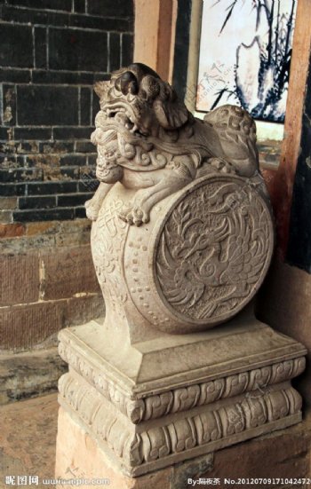 石狮子雕塑图片