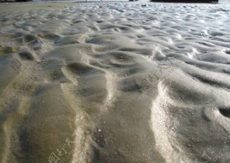 海滩落潮图片