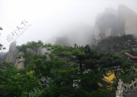 九华山雾景图片