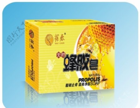 蜂胶天然香皂包装CDR图片