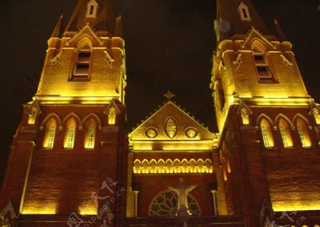 圣诞夜徐家汇教堂图片