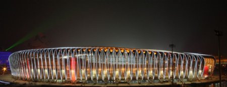 全运会体育场夜景图片