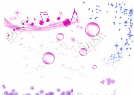 气泡水珠星星音符图片