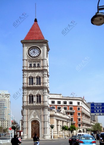 天津意式风情区钟楼图片