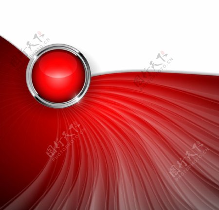 红色抽象背景金属按钮图片