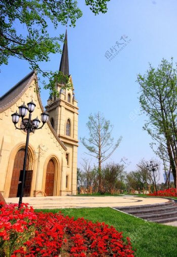 成都南湖梦幻岛教堂图片