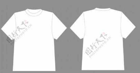 平面空白T恤设计模版图片
