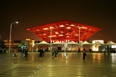 上海世博会中国馆夜景图片